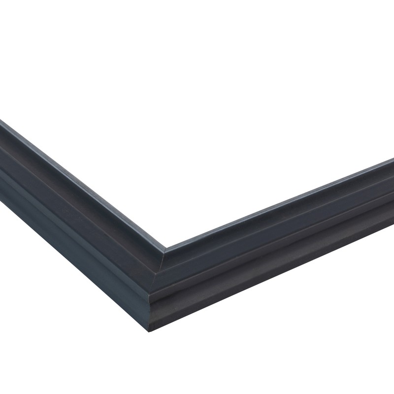 ArtToFrames 1.25" Custom Poster Frame Black Velvet w Silver 4691 Large gallery