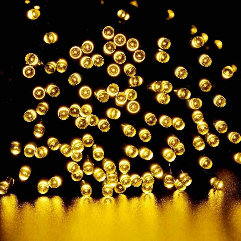 Solar Powered 100 LED String Lights Outdoor Waterproof Garden Christmas Lights gallery