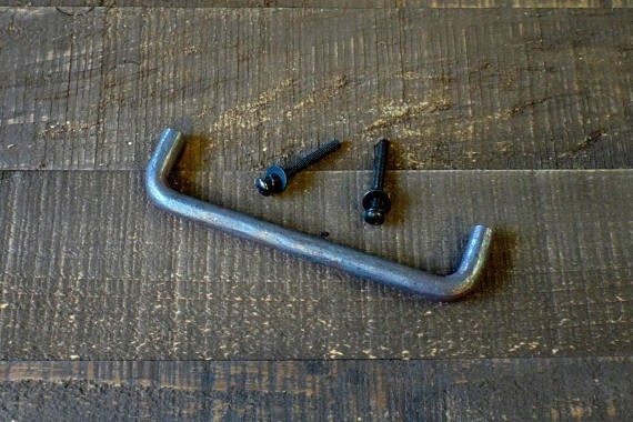 Handcrafted Cabinet Pull, Dresser Handle, Steel Furniture Pull, Forged Handle gallery