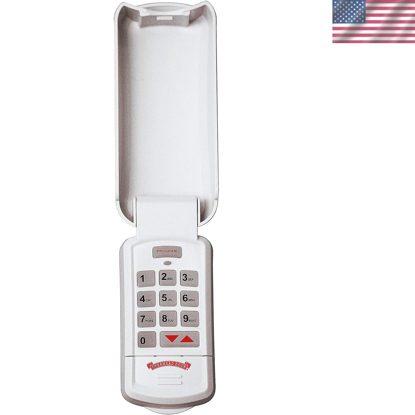 Modern White Wireless Garage Keypad - User-Friendly Backlit Design, Easy Setup gallery