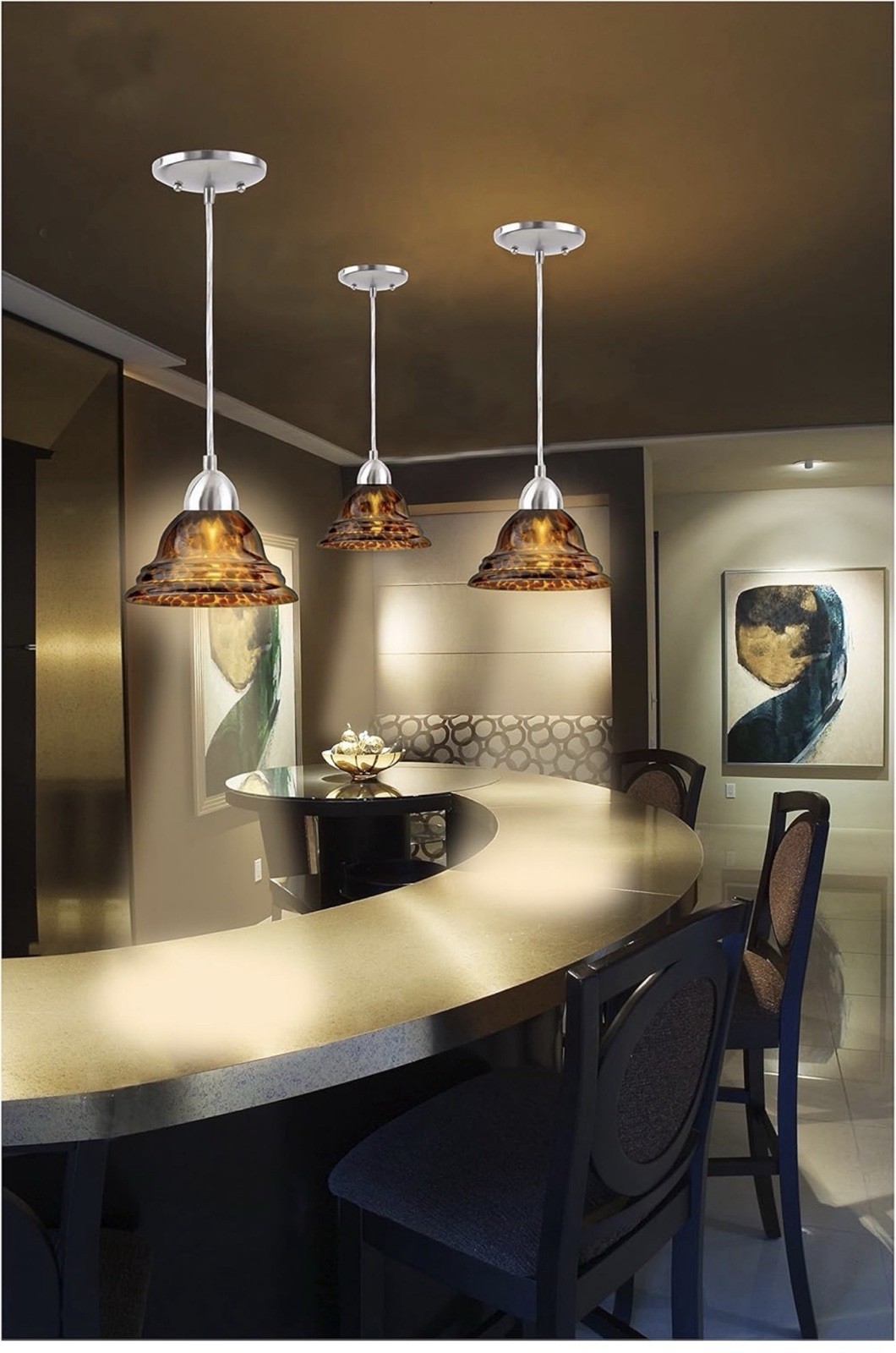 NEW Westinghouse Mini Pendant Light Kit Nickel Finish Hardware Included 70284 gallery