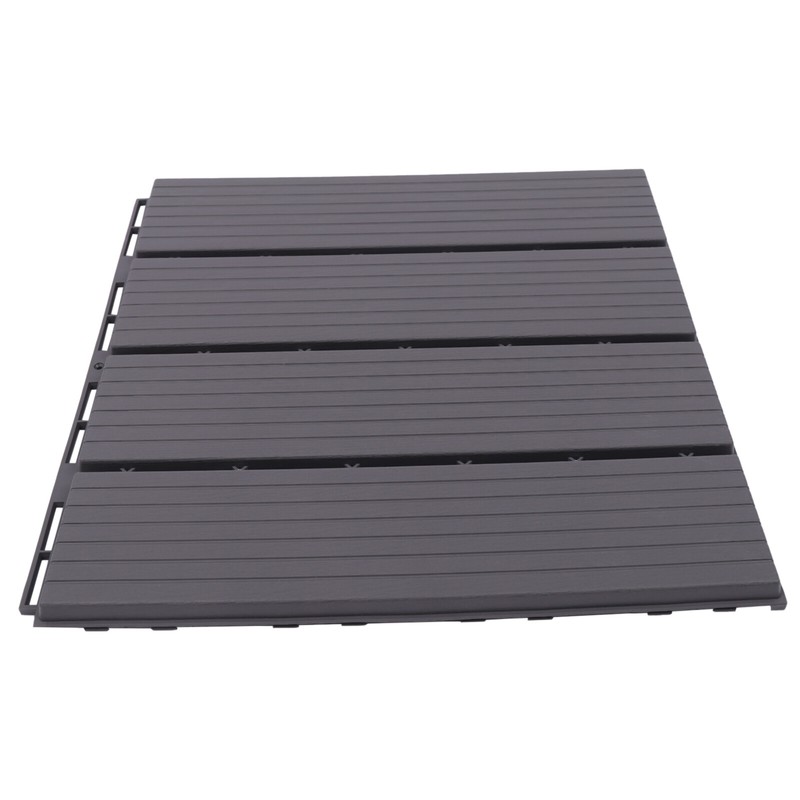 Plastic Composite Patio Deck Tiles 12”x12” Interlocking Decking Tiles gallery