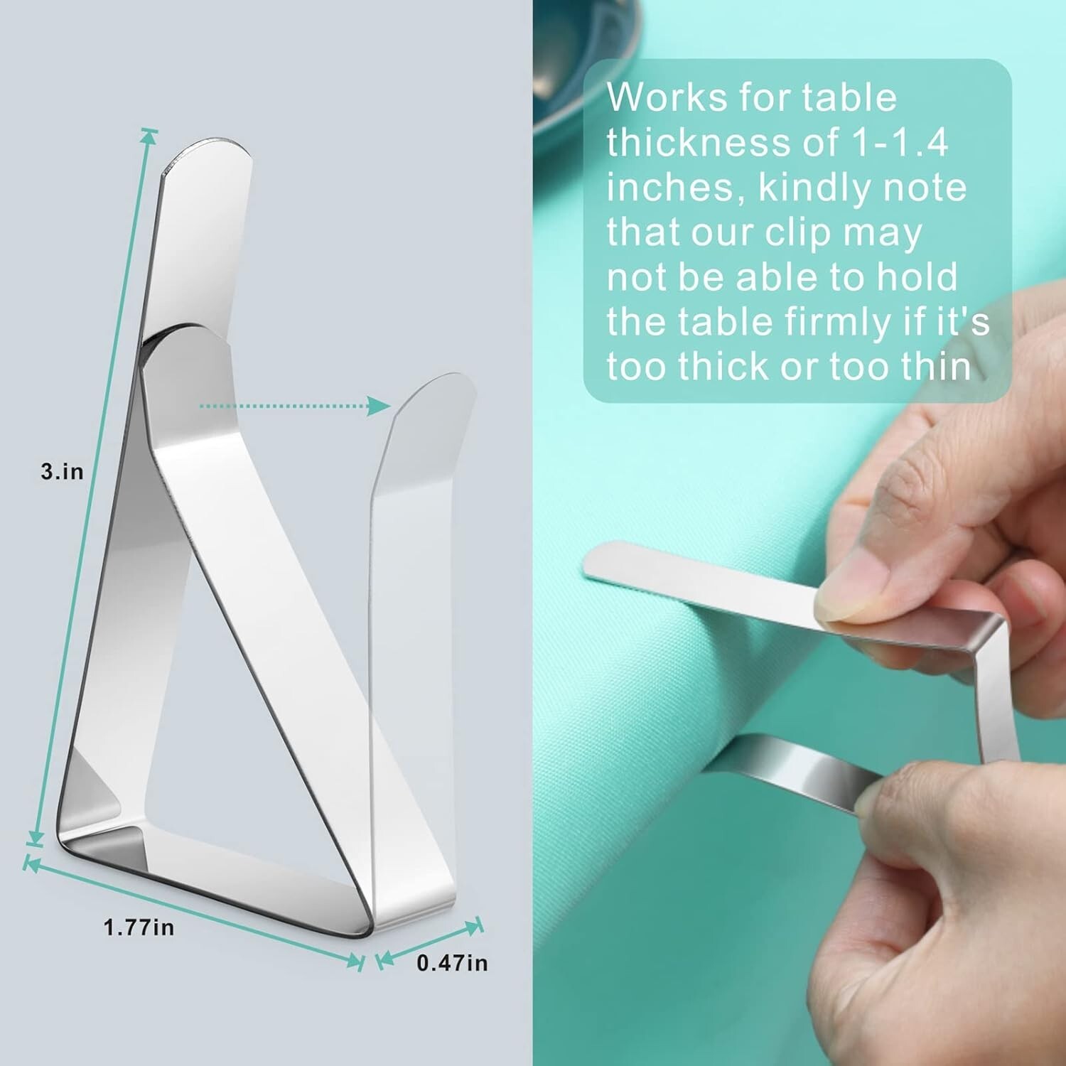 12 Pack Tablecloth Clips Stainless Steel Heavy Duty for Picnic & Party Use gallery