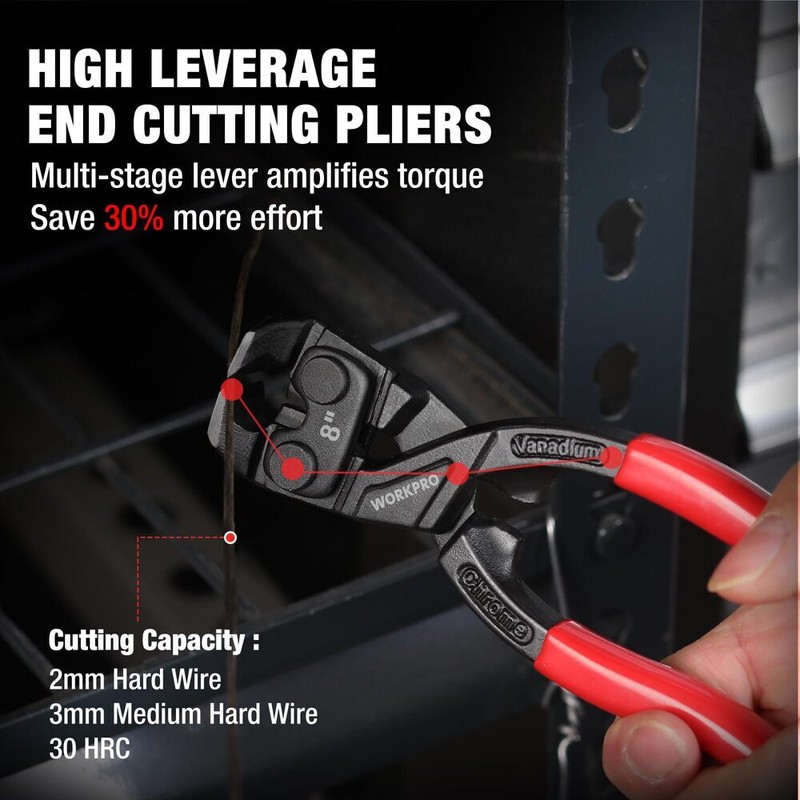 WORKPRO 8 Inch Nail Puller Plier High Leverage Cutting Pliers with Gripping Jaws gallery