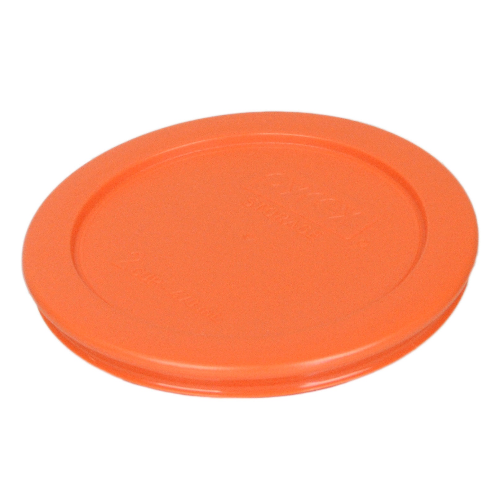 Pyrex 7200-PC Round 2 Cup 5" Storage Lid Orange 4 Pack for Glass Bowl New gallery