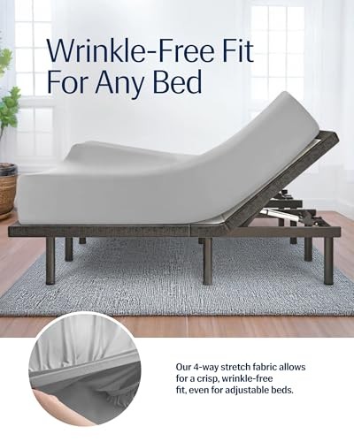 Evercool+ Fitted Sheet, King Size, 15" Deep (up King (72"X76"X15") Light Gray gallery