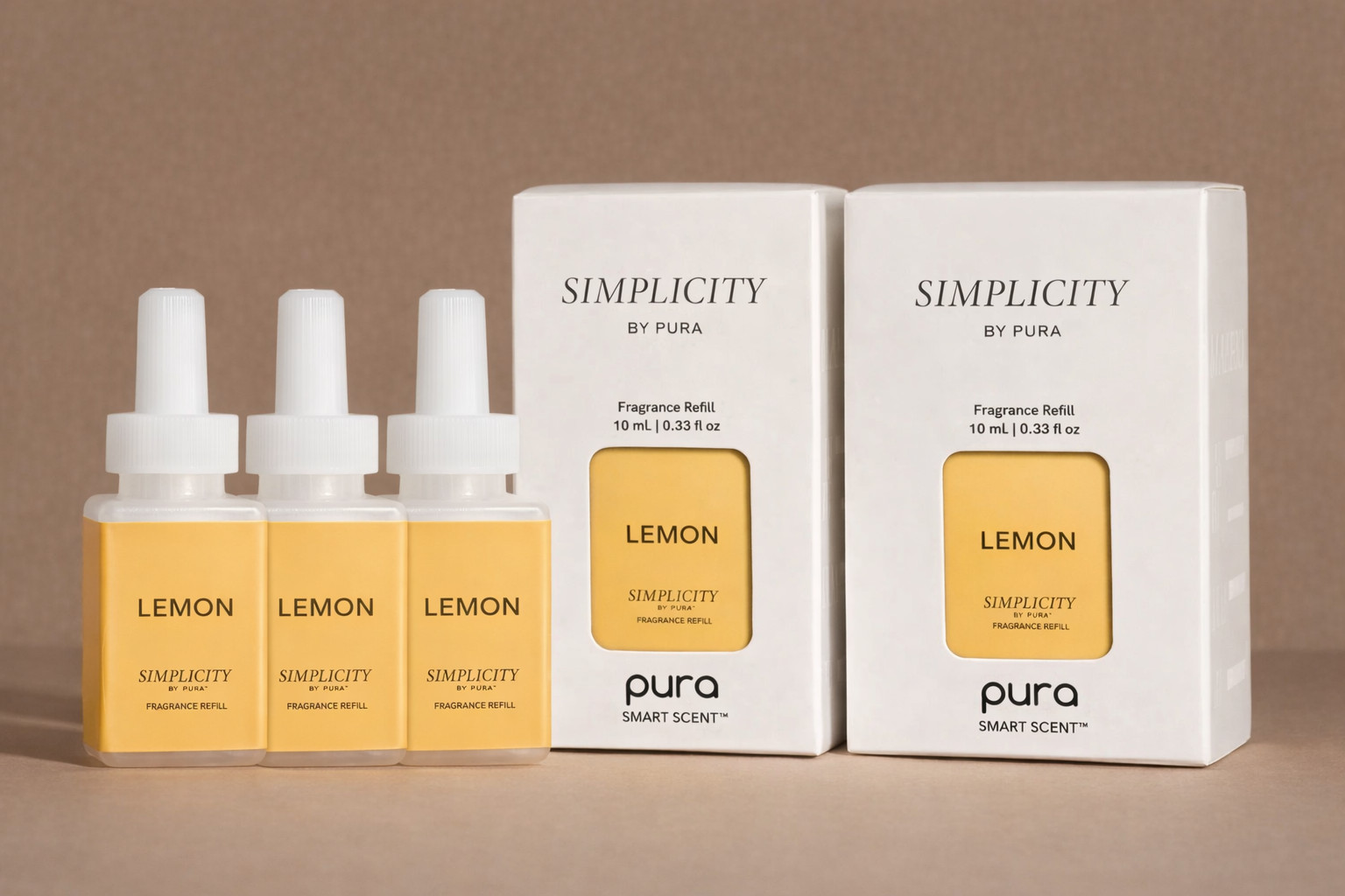 Simplicity Lemon Fragrance Refill, 10mL | Powered By Pura | 3 Count gallery