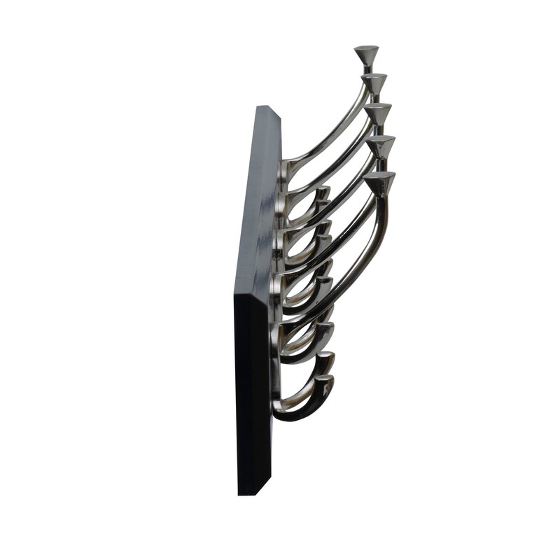 5 Hook Black Wall Mounted Tri Hook Coat Rack, Entry Way, Bathroom, 7lbs Capacity gallery