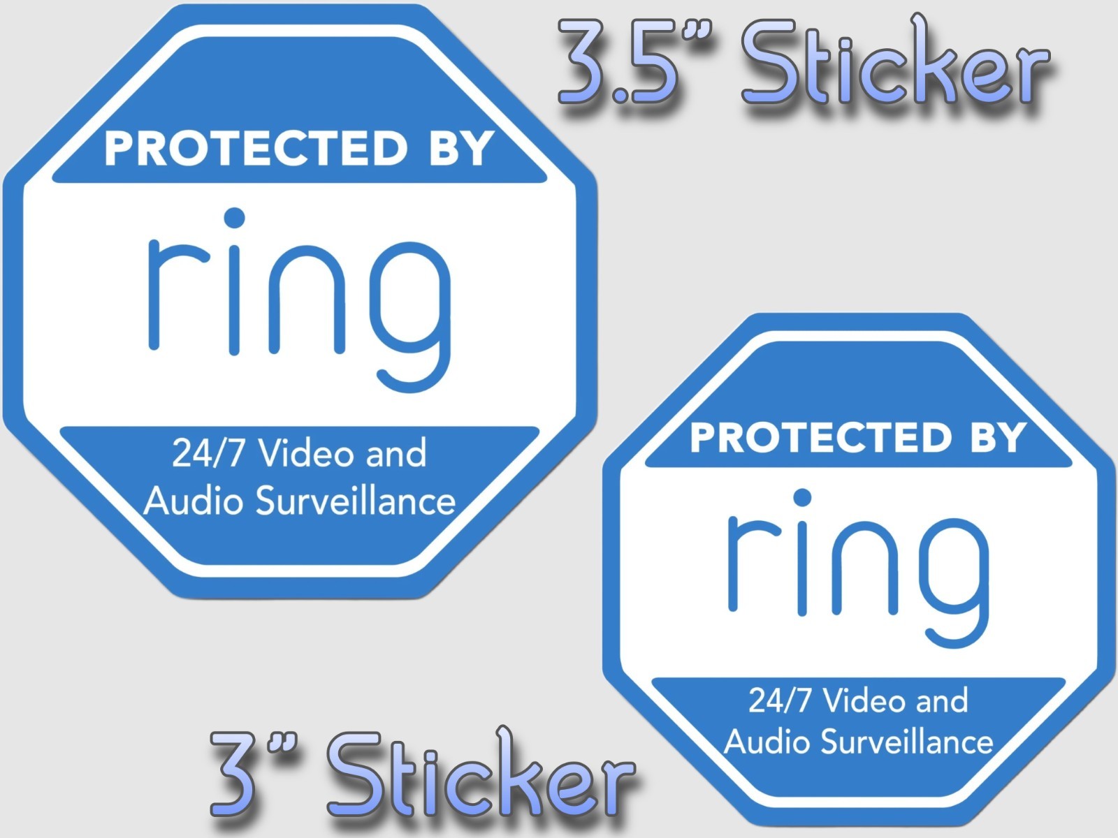 Ring Doorbell Sticker Video Security Camera Door Window Decal Outdoor Safe 3.5" gallery