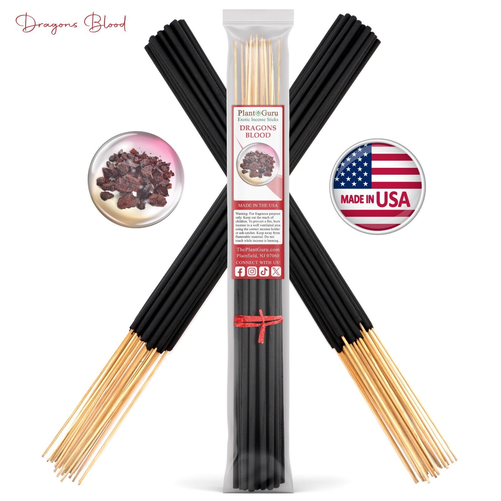 DRAGONS BLOOD Incense Sticks 19" Jumbo Extra Large Bulk Handmade Hand Dipped gallery