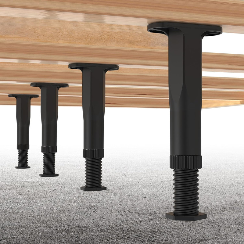 4 PCS (8.3"-14.5") Adjustable Bed Frame Support Legs, Frame Center Slats Heavy S gallery