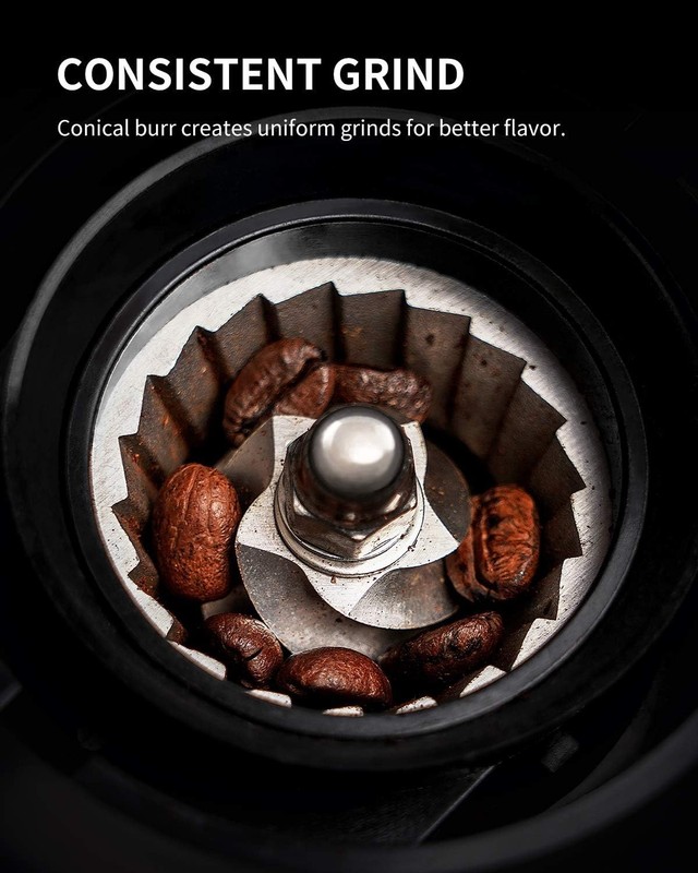 Electric Coffee Grinder - 35 Settings & Anti-Static Design for Home Use gallery