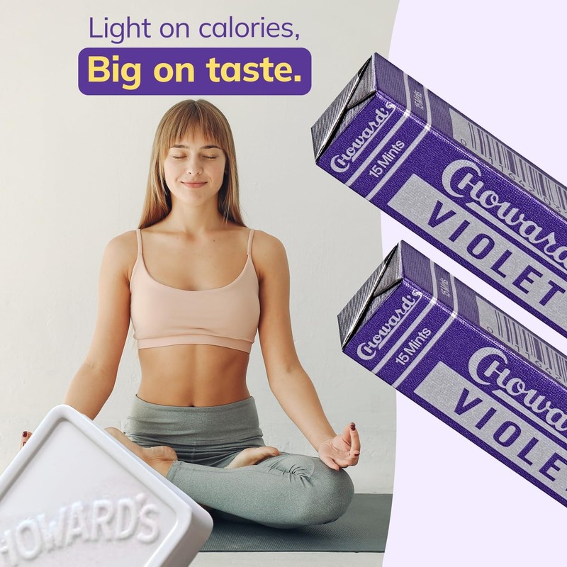 Choward's Violet Mints Candy | Bold 15 Count (Pack of 6), Blue,Red,Violet gallery