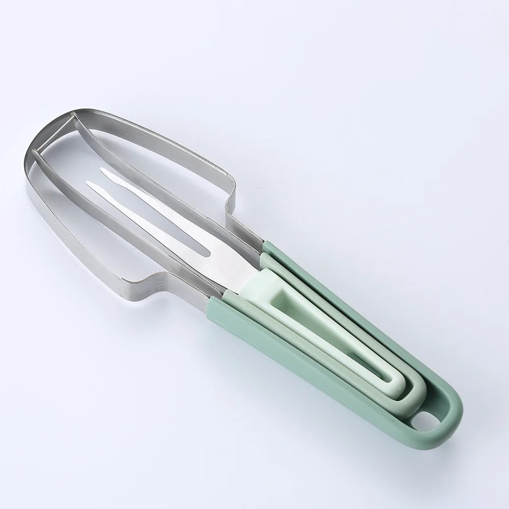 3-in-1 Watermelon Fork Slicer Cutter Stainless Steel Fruit Cutting Tool gallery
