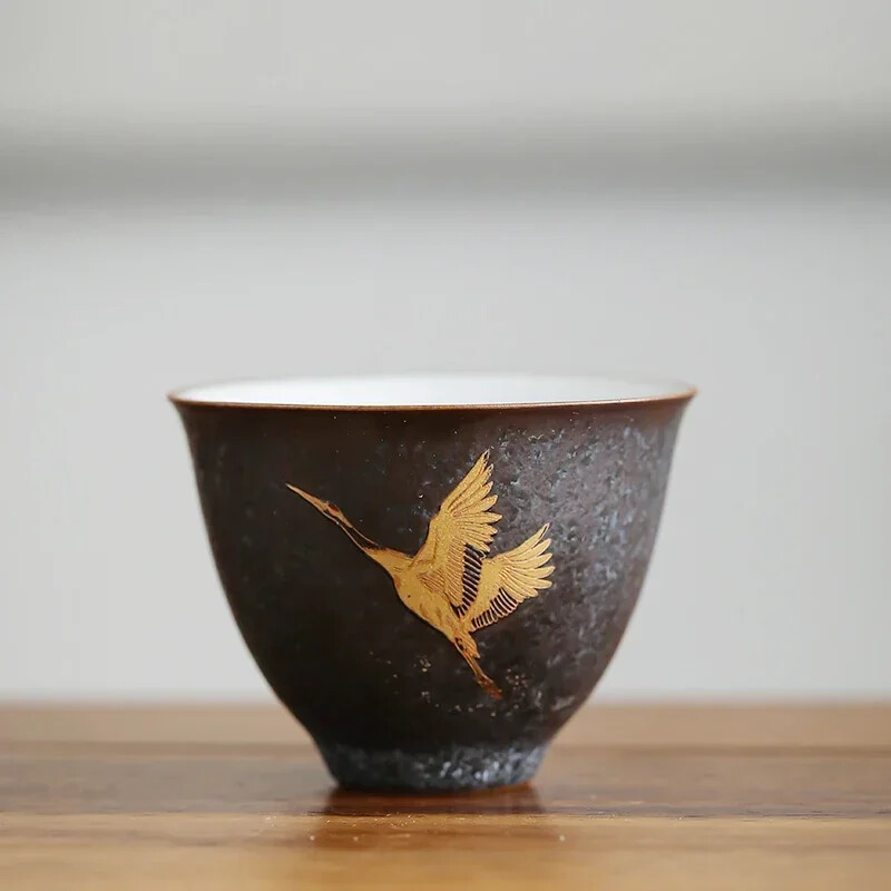 1PCS Chinese Vintage Ceramic Teacup Tea Bowl Household Tea Set Master Single Cup gallery