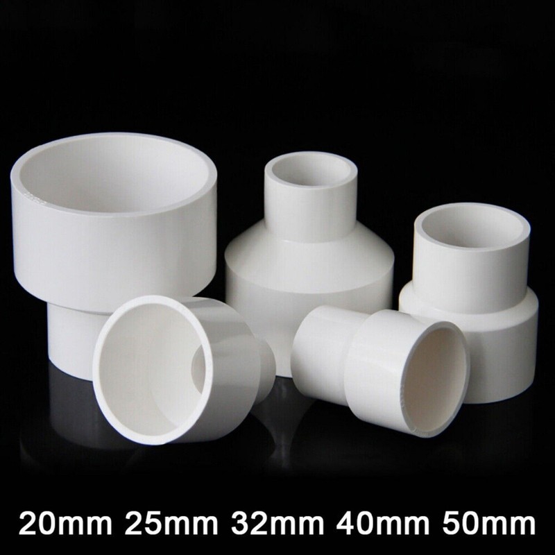 PVC Pipe Reducing Plumbing Concentric Connector Coupling Fittings 25-110mm White gallery