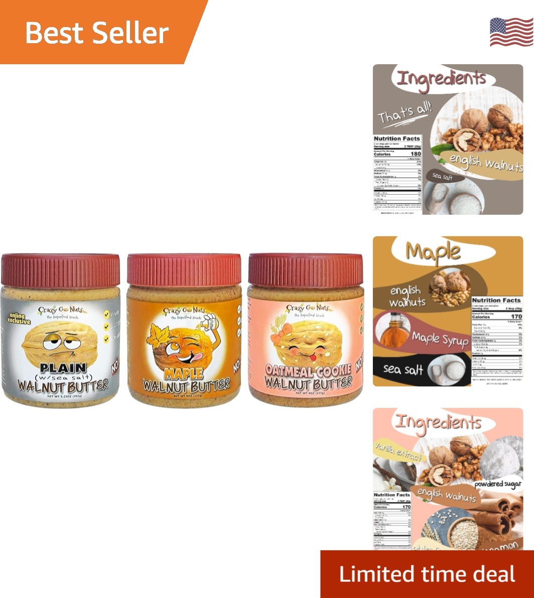 Crazy Go Nuts Variety Pack: Delicious Walnut Butters for Keto & Lifestyles gallery
