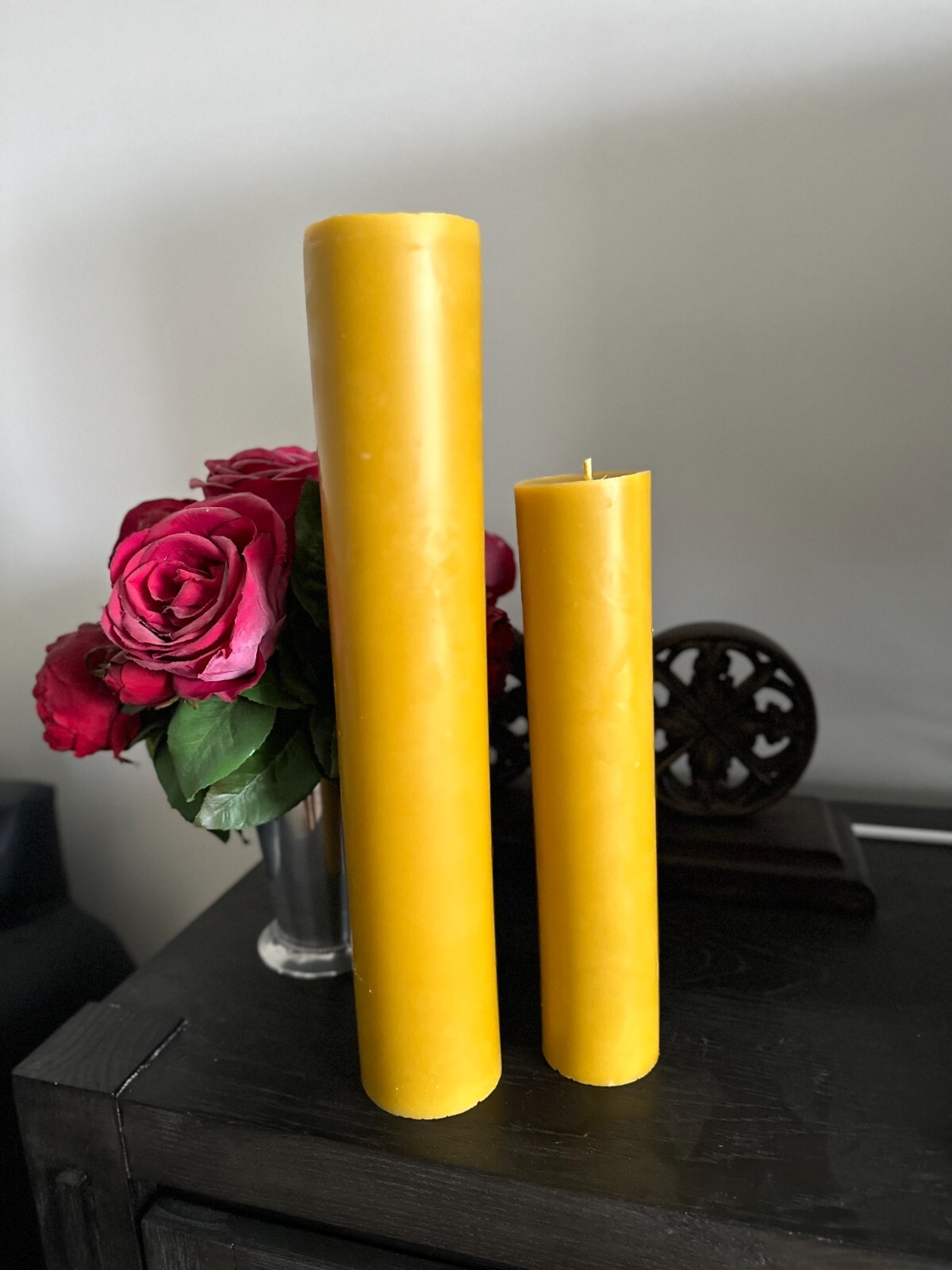 Handmade 100% Pure Beeswax Pillar Candles 100% Cotton Wick BIG SIZES gallery