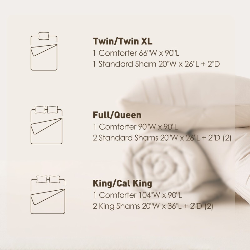 Regency Heights Textured Soft Pleated Comforter Set Lightweight Twin Queen King gallery