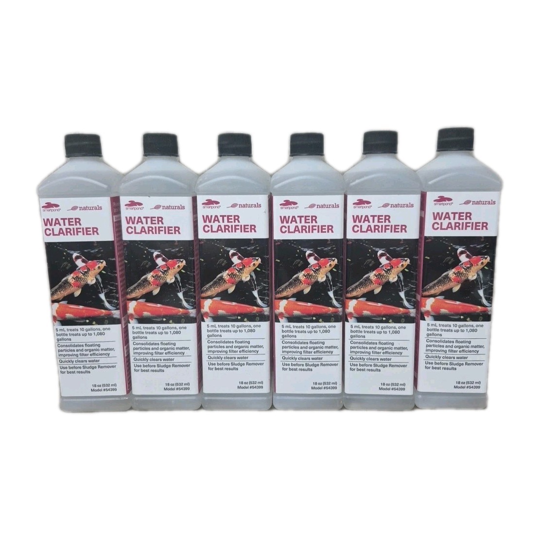 6 Pack Smartpond Water Clarifier Pond Cleaner Safe 18 Oz Fish Plants & Wildlife gallery