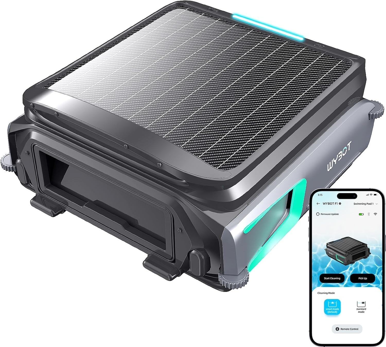 WYBOT F1 Solar Powered Robotic Pool Cleaner Pool Surface Skimmer Robot App NEW gallery