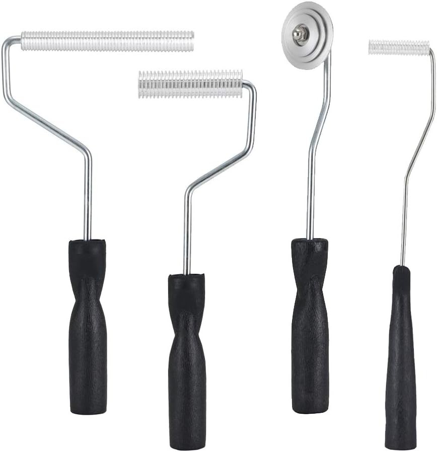 Fiberglass Roller Tools Kit, 4Pcs Fiberglass Resin Laminating Bubble Roller Set gallery