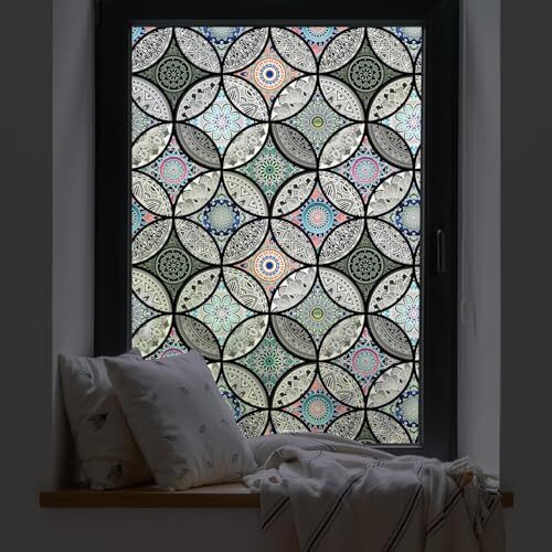 DKTIE Static Cling Decorative Window Film Vinyl Non Adhesive Privacy 17.7"x78.7" gallery