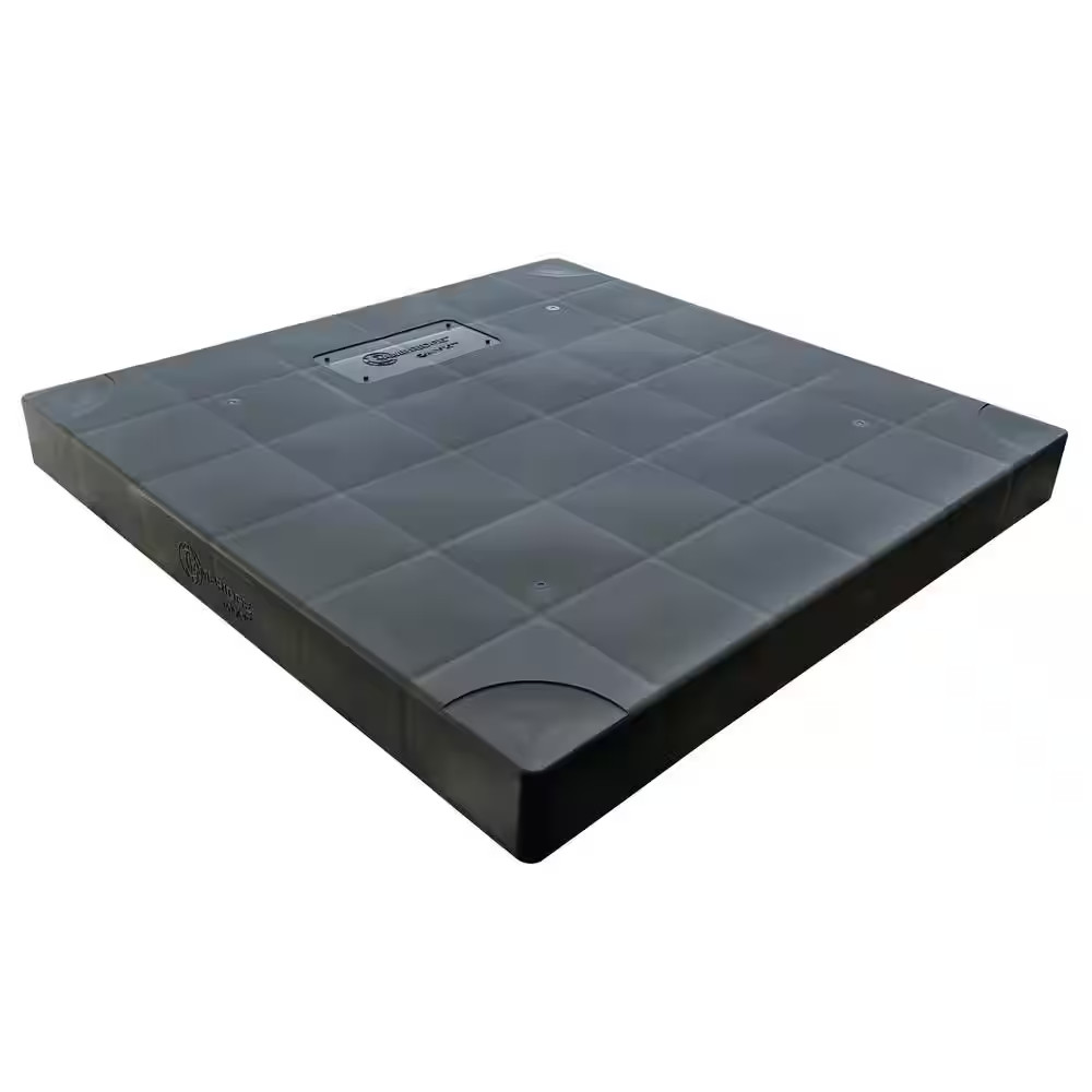 36 In. X 36 In. X 3 In. Plastic Central Air Conditioner Condenser Pad Black gallery