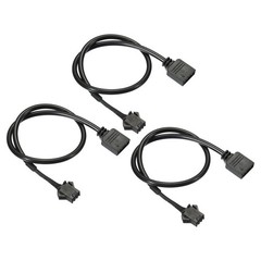 3Pin 5V 30cm Computer Motherboard Interface to SM3P Female Extension Cable Black