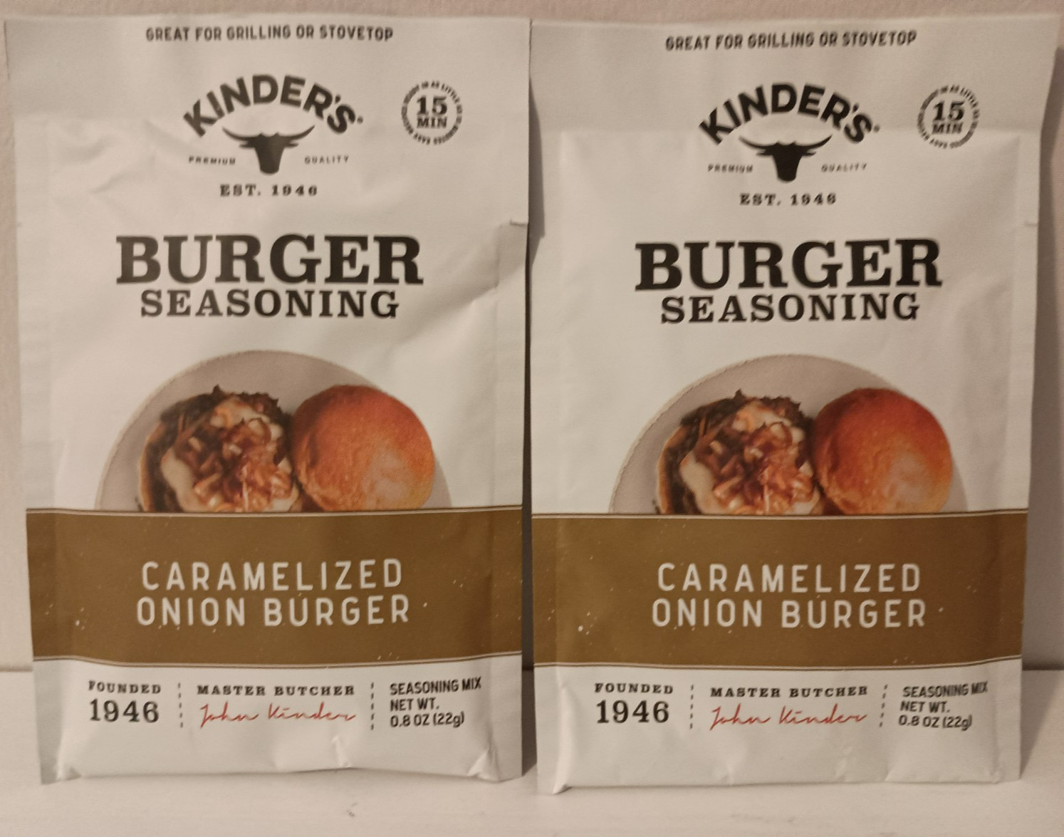 Kinder's® Burger Seasoning, Caramelized Onion Burger (2Pack) EXP. 10-21-28 gallery