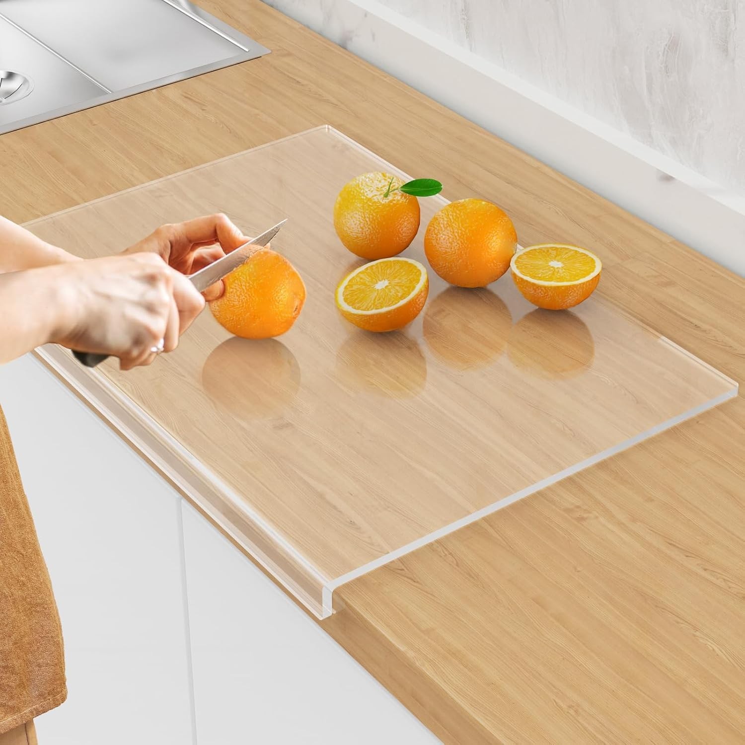 18x16 Acrylic Cutting Board with Counter Lip Cutting Board Kitchen Countertop gallery