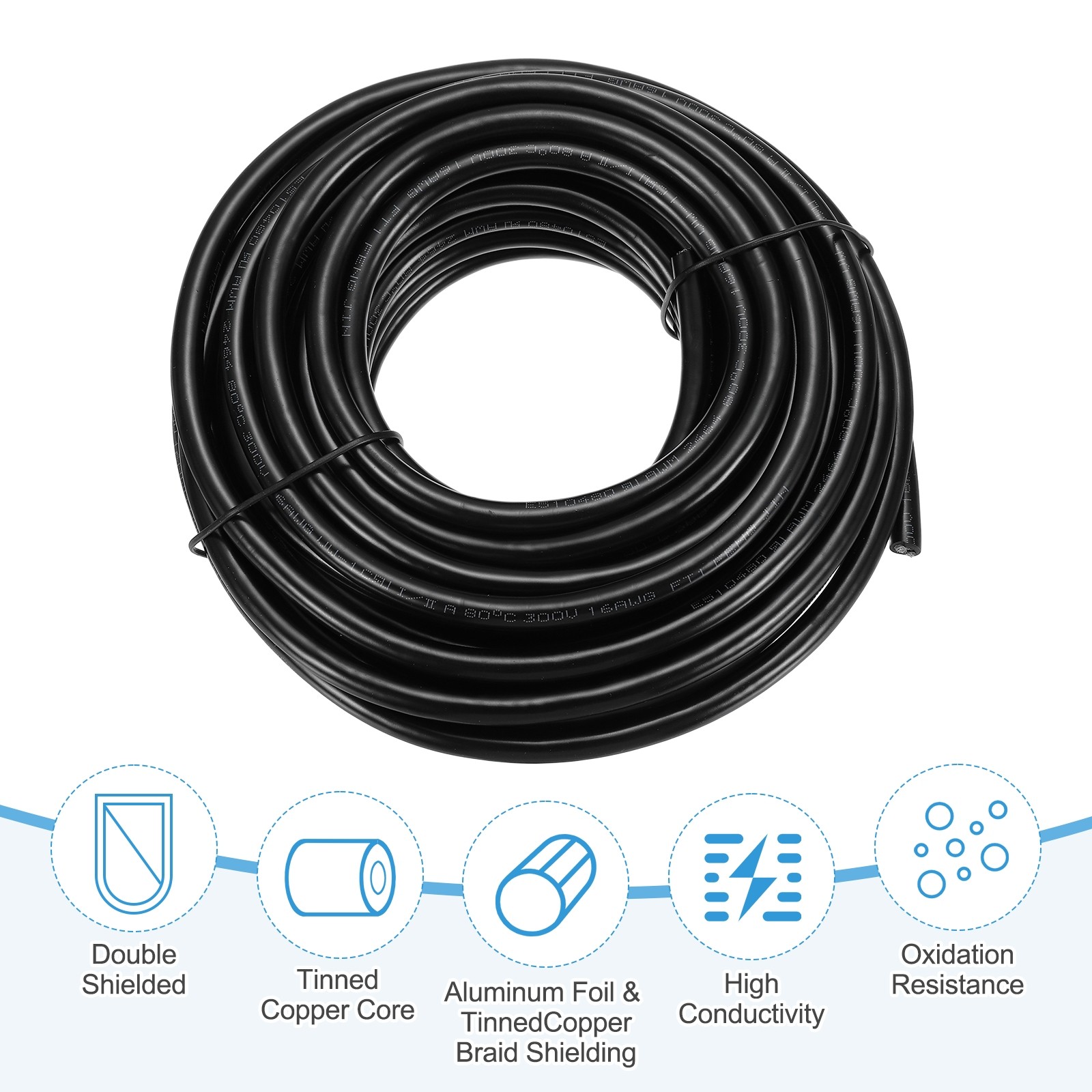 Shielded Cable UL2464 16AWG 9.14m (30 Ft) 2 Conductors CNC Wire gallery