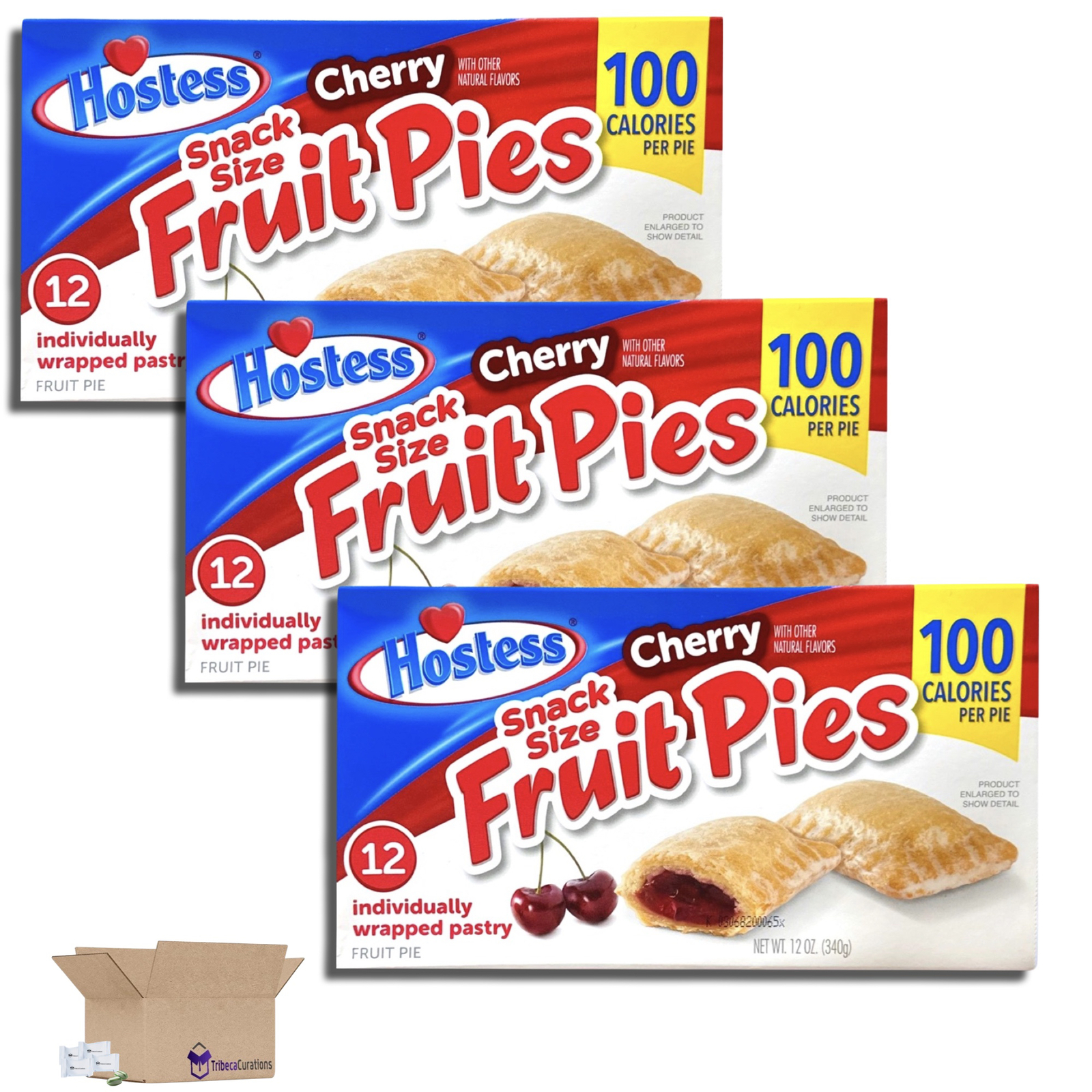 Hostess Snack Size 100 Calorie Mini Fruit Pies | 12 Count Box | Cherry | Pack gallery