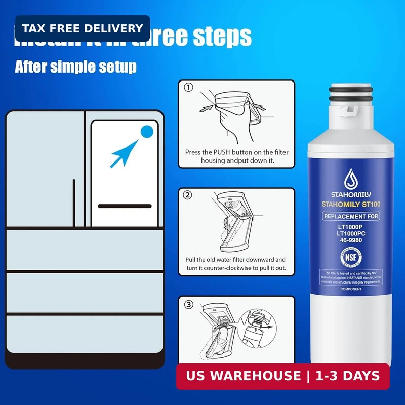 ADQ747935 Water Filter Replacement for LG Water Filter LT1000P/PC/PCS, AGF803007 gallery
