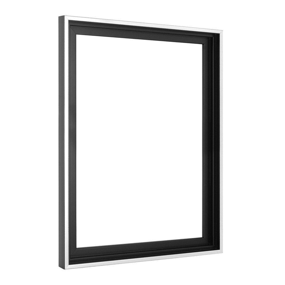 Black Silver Float Frame 12x16, Canvas Hanging Display, Adhesive Back