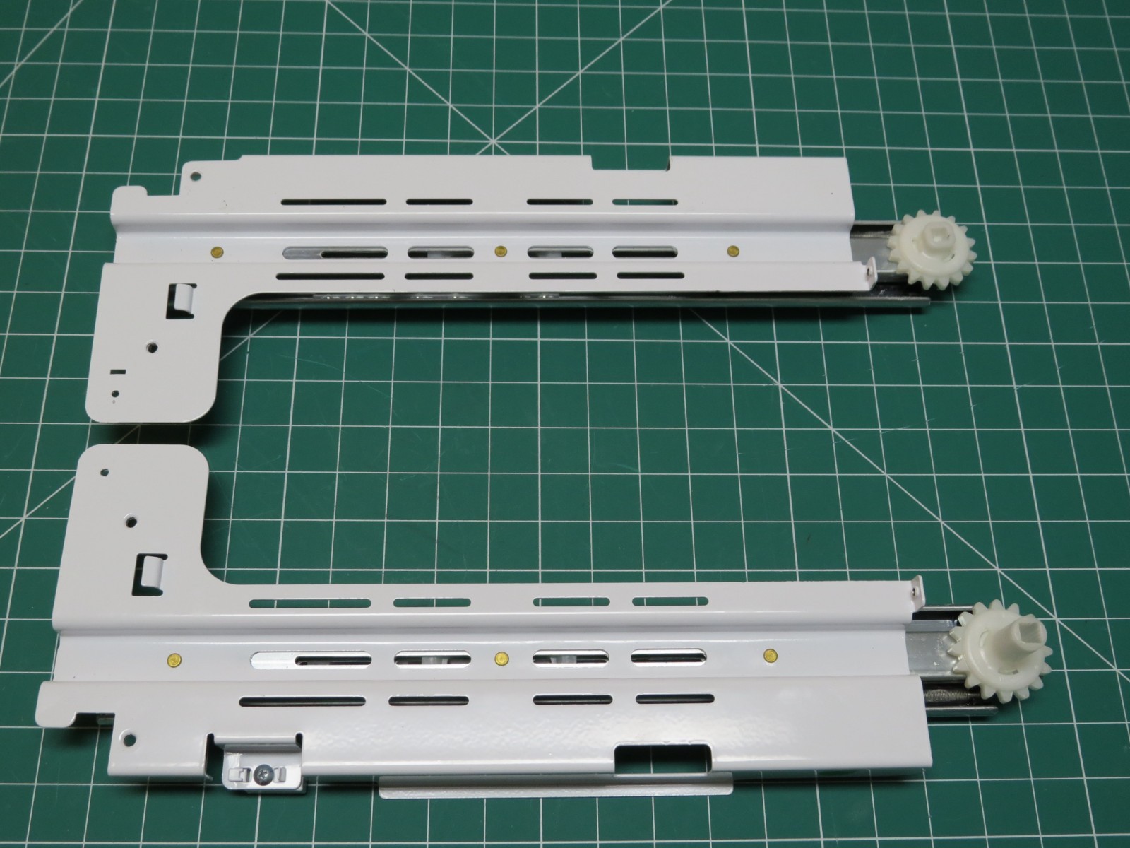 OEM Samsung Freezer L & R Drawer Slide Rail Set DA97-17580B, DA97-17579B gallery
