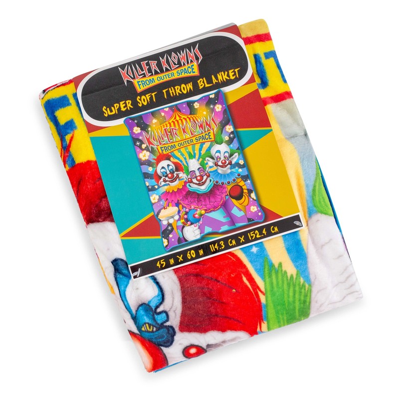 Killer Klowns From Outer Space Characters Raschel Throw Blanket | 45 x 60 Inches gallery