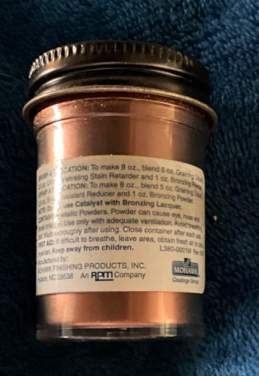 Vintage Mohawk M380-1091 Bronzing Powder Antique Gold, 1 oz Open Bottle gallery