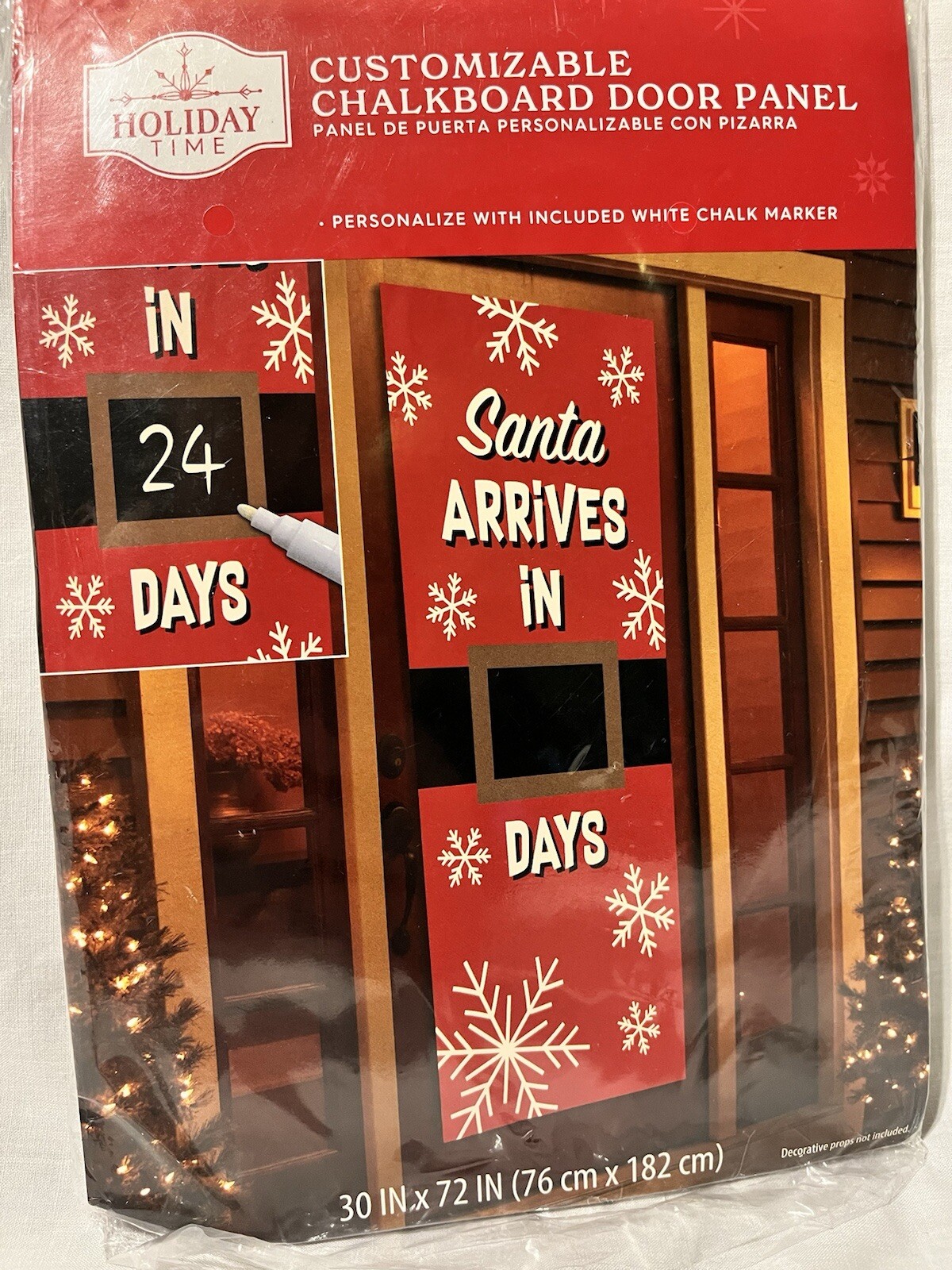 Christmas Countdown Customizable Door Decoration Santa Arrives In Days w/ Pen gallery
