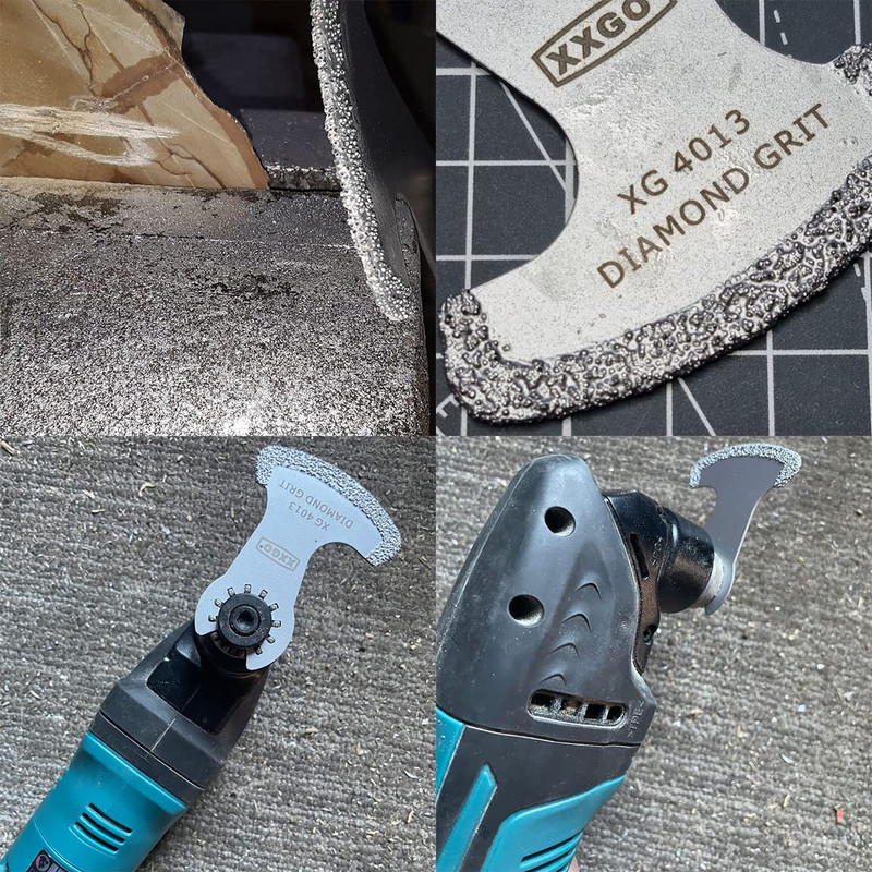 3 Pcs Diamond Oscillating Multi Tool Segment Grit Grout Swing Blades for Girt Gr gallery