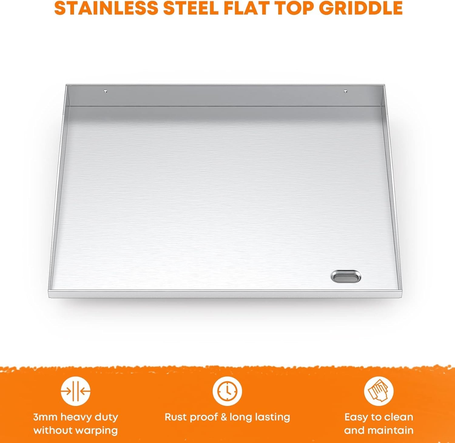 Stainless Steel Griddle Top for Cuisinart CGG-501 Gourmet 2-Burner Grill 19.5" gallery