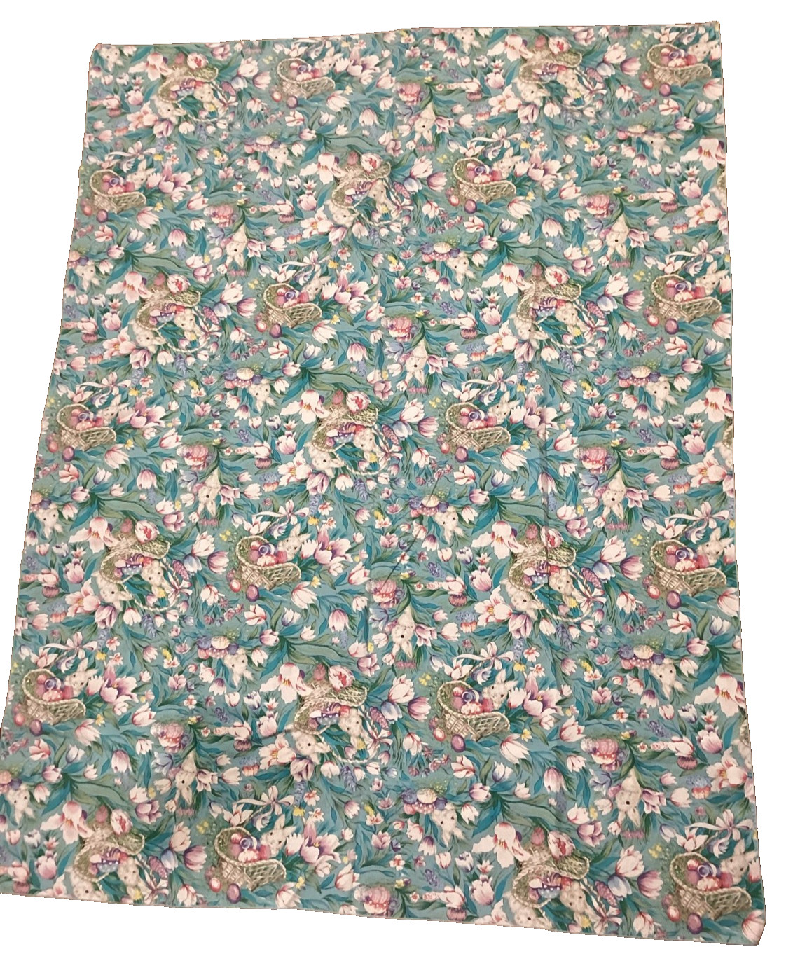 Easter Tablecloth Bunny Rabbit Basket Colored Eggs Holiday Celebration 60x80 gallery