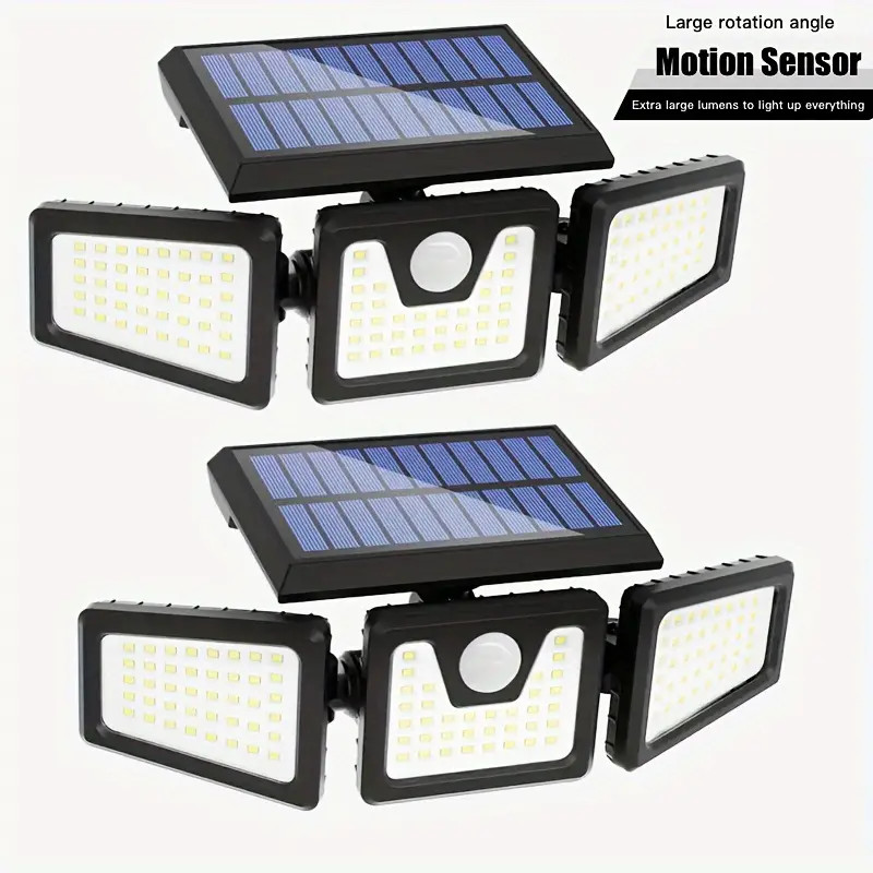 2 Pack LED Motion Sensor Solar Lights ,Outdoor IP65 Waterproof Security Lamp gallery