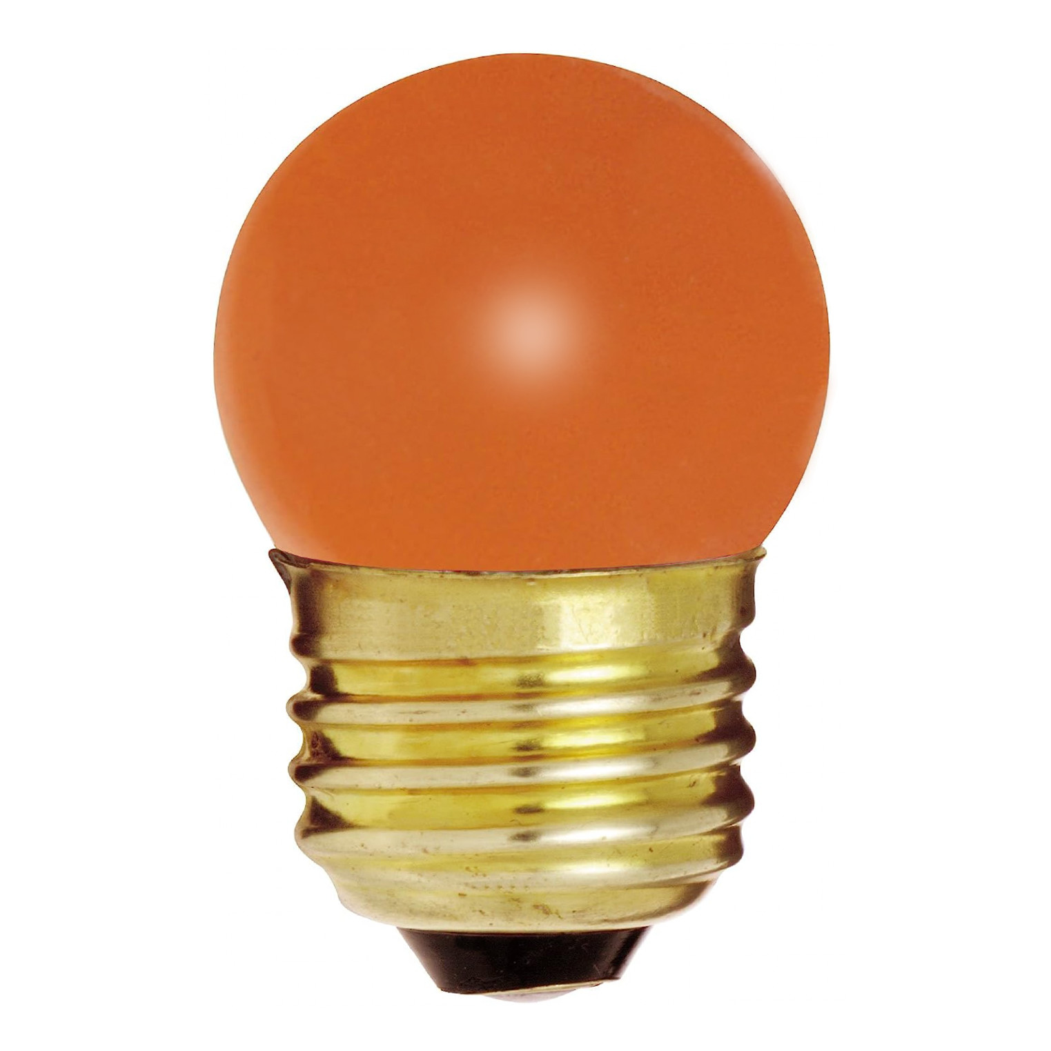 5 Pack S3610 CERAMIC ORANGE Mini Globe Sign Bulb 7.5W 120V S11 Medium Base E26 gallery