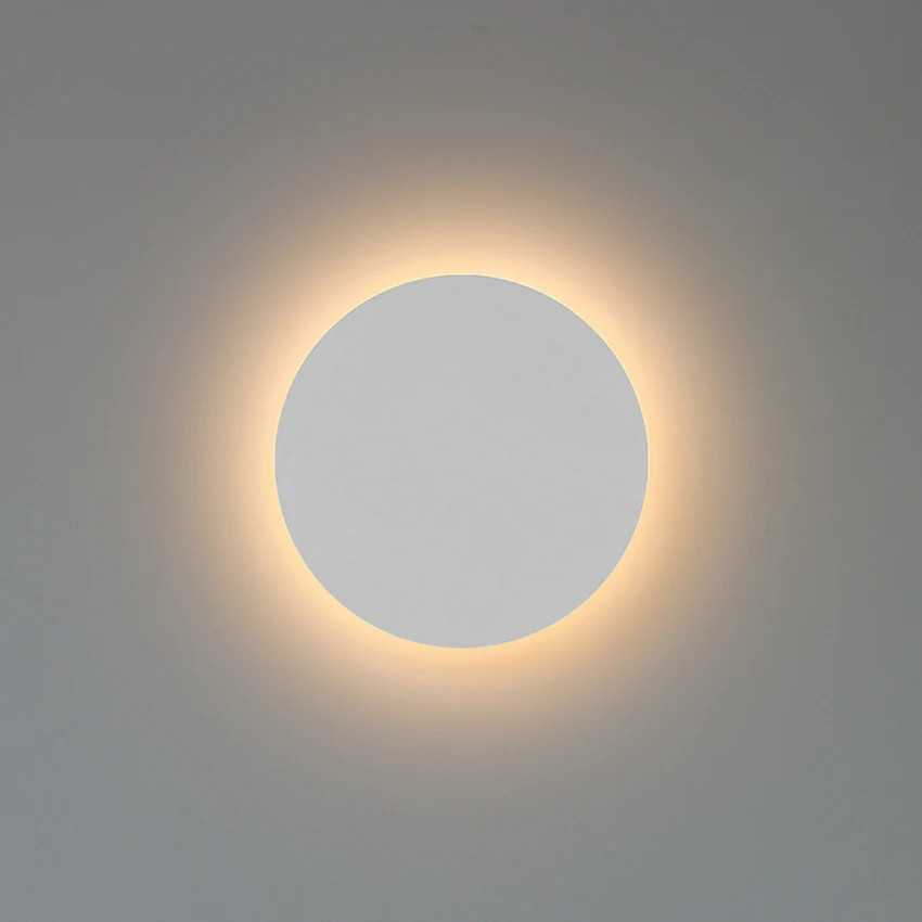 Modern Round Wall Lamp 15cm/20cm LED Black/White/Gold Aluminum Acrylic Light gallery