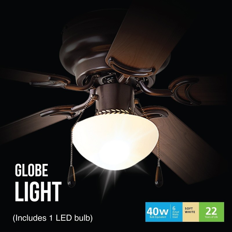 44'' Indoor Reverse Airflow Ceiling Fan w/ LED Light Bronze 5 Blades Living Room gallery