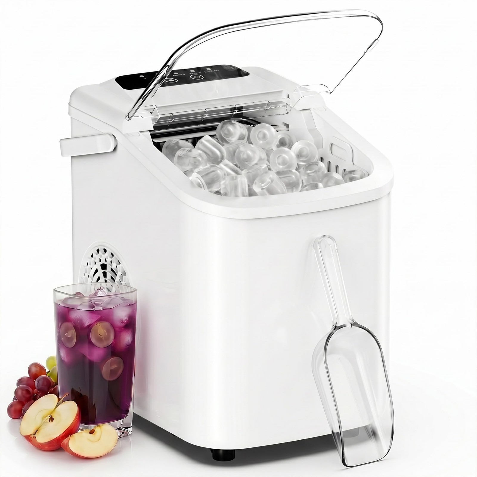 Portable Countertop Ice Maker - 9 Cubes in 6 Mins, 26.5lbs/24Hrs, Scoop & Basket gallery
