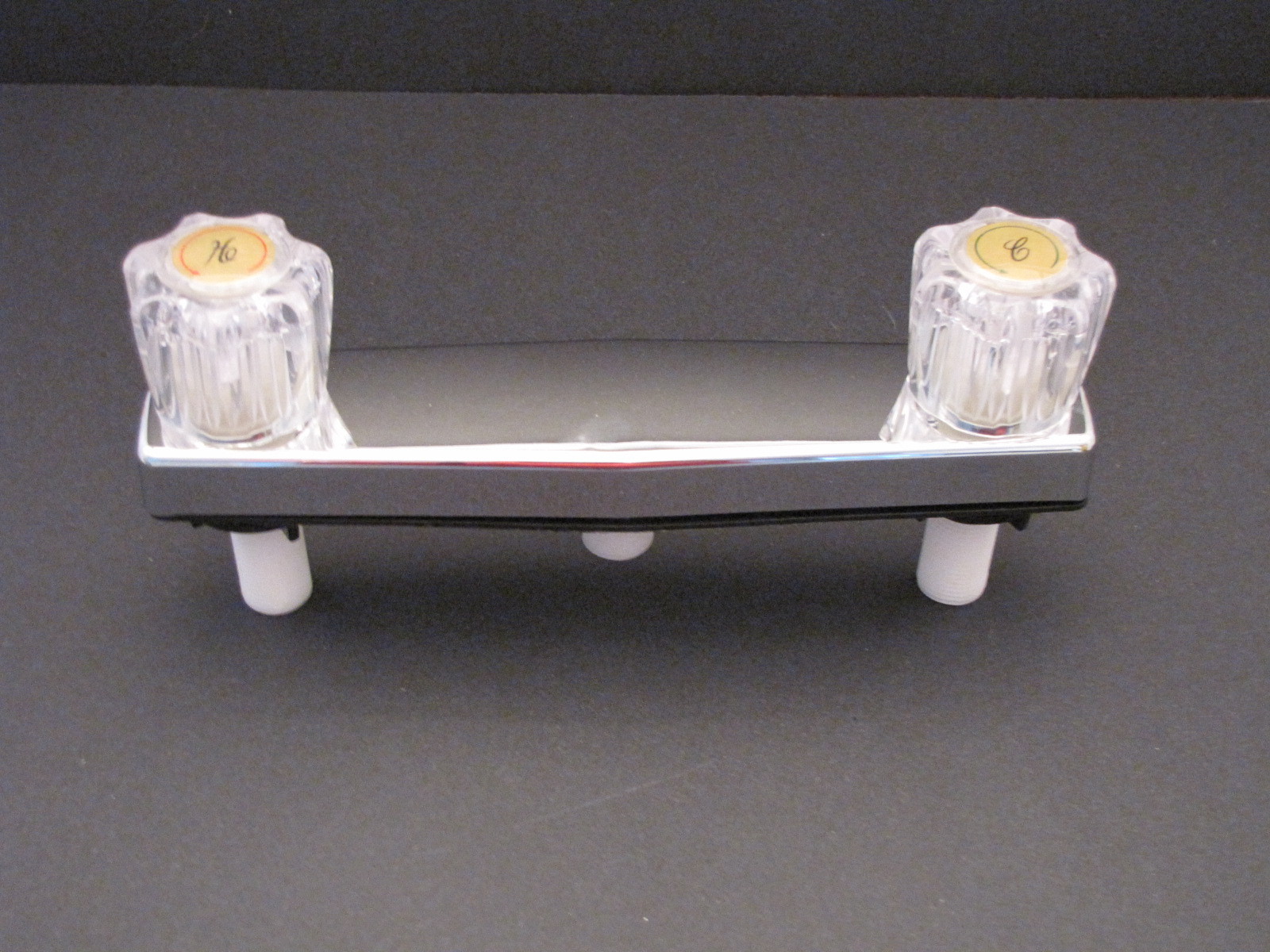 Mobile Home RV Shower Faucet. 2 Valve. Chrome. 8" on center valves gallery