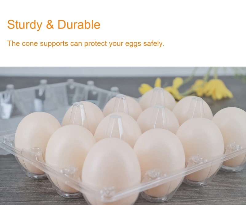 Egg Cartons 60 Packs Clear Plastic Blank Egg Cartons With Free Labels Holds Up T gallery