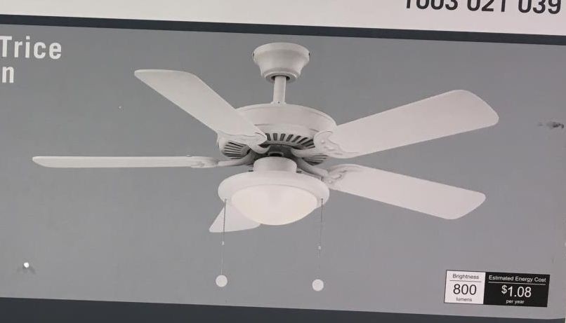 Trice 44 in. LED Matte White Ceiling Fan New (OPEN) gallery